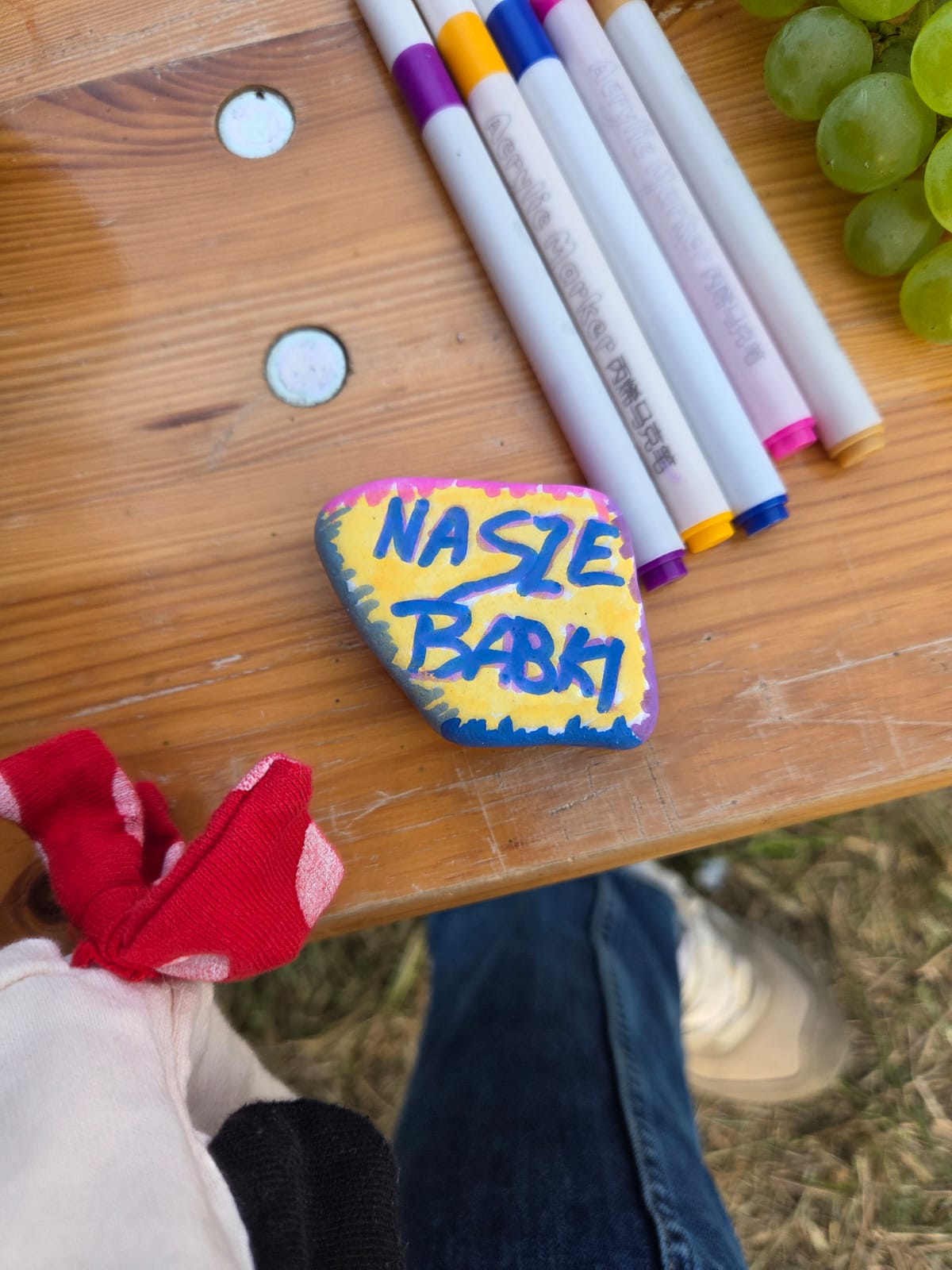 Ognisko – malowanie kamieni